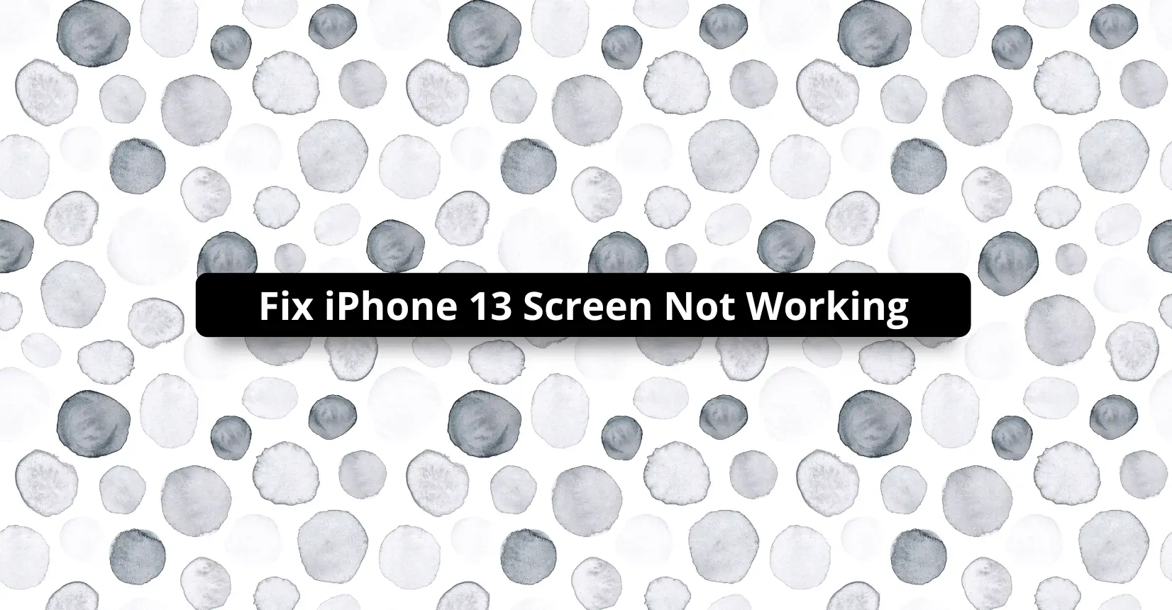 Fix iPhone 13 Screen Not Working