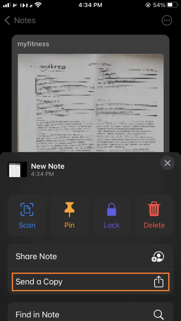 export scanned documents on iPhone 8 4