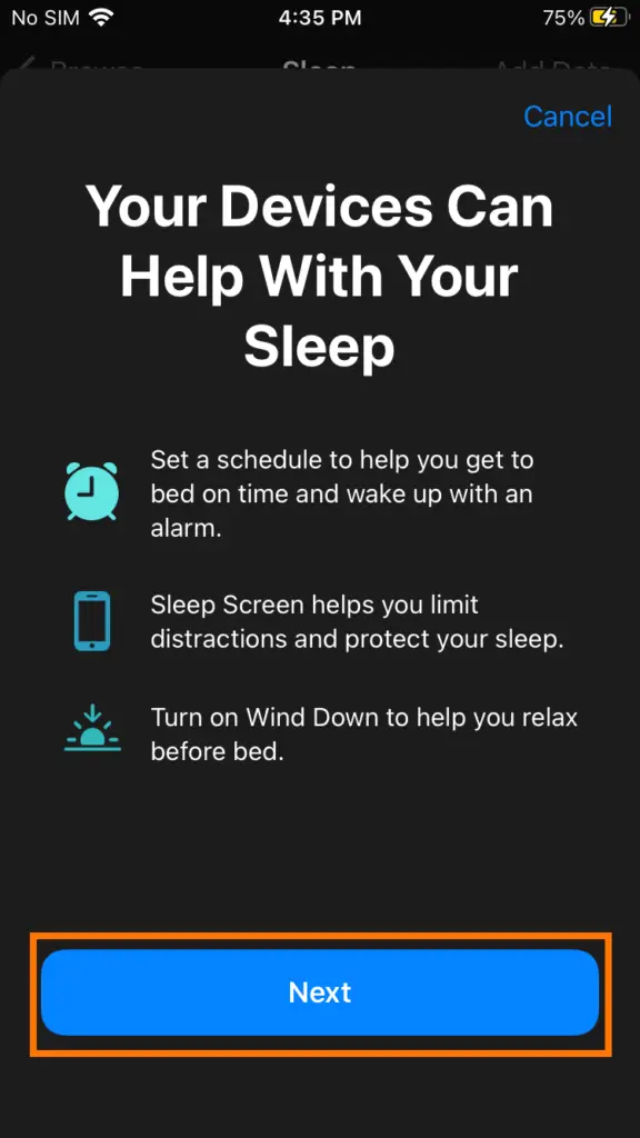 iPhone Enable “Sleep Mode” 4