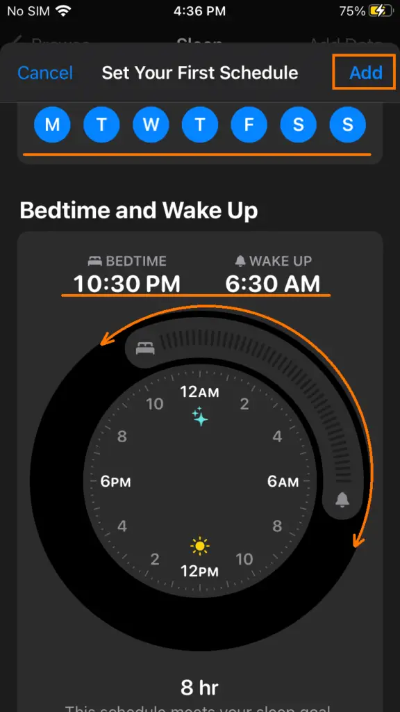 iPhone Enable “Sleep Mode” 6