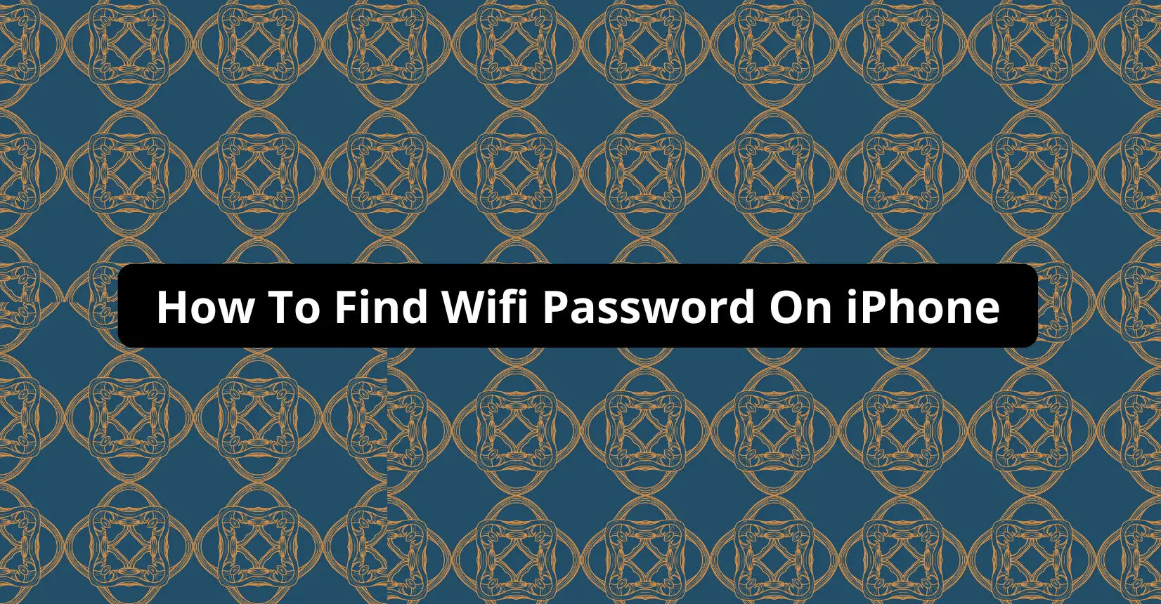How To Find Wifi Password On iPhone