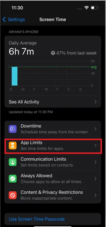 Set Limits for App Use 2