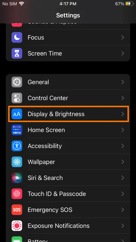 display and brightness