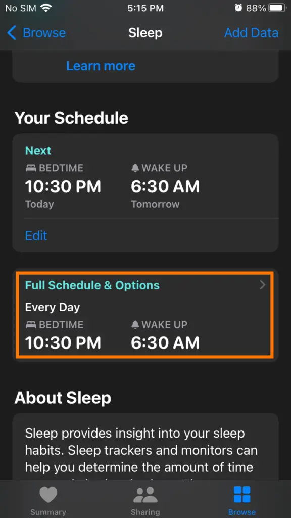 full schedule options